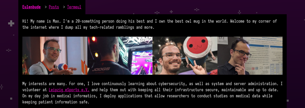 Screenshot of eulenbu.de